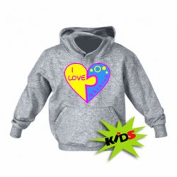 Детское худи I love Ukraine пазлы - PrintSalon