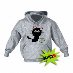 Детское худи Кошечка и аквариум - PrintSalon