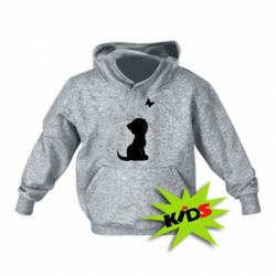Детское худи Котик с бабочкой - PrintSalon