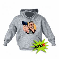 Детское худи Лебовски с пушкой - PrintSalon