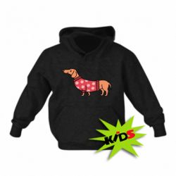 Детское худи New Year's Dachshund - PrintSalon