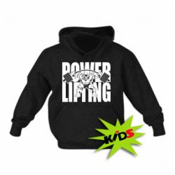 Детское худи Powerlifting logo - PrintSalon