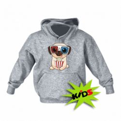 Детское худи Pug at the cinema - PrintSalon