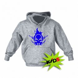 Детское худи Skull with weapons - PrintSalon