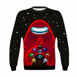 Дитячий 3D світшот Among us pixels - PrintSalon