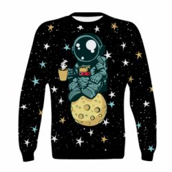 Детский 3D свитшот Astronaut and coffee