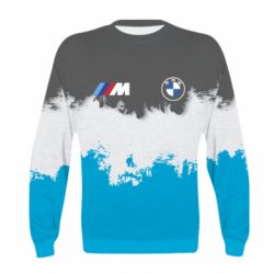 Детский 3D свитшот BMW logo and gray background