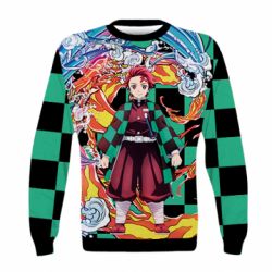 Детский 3D свитшот Demon Slayer Kimetsu No Yaiba - PrintSalon