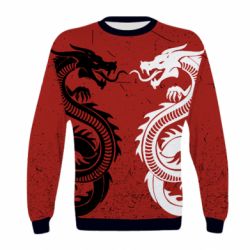 Дитячий 3D світшот Dragons Black White - PrintSalon