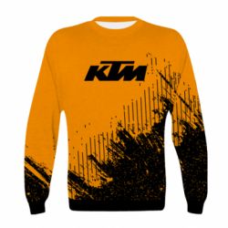 Детский 3D свитшот KTM and grunge background