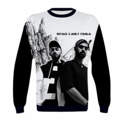 Детский 3D свитшот Miyagi & andy panda black and white