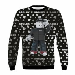 Дитячий 3D світшот Roblox And Metal Logo - PrintSalon