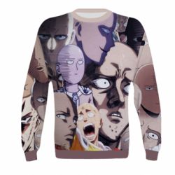 Дитячий 3D світшот Сайтама многоликий - PrintSalon