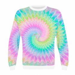 Детский 3D свитшот Tie dye spiral