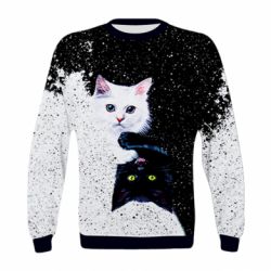 Дитячий 3D світшот Yin and Yang cats