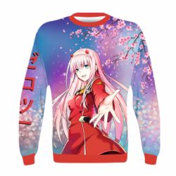 Детский 3D свитшот Zero Two Darling In The Franxx - PrintSalon