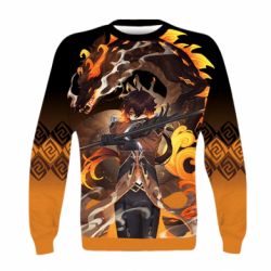 Детский 3D свитшот Zhongli Geo Archon Morax