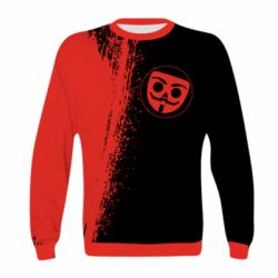 Детский 3D свитшот Бабл Квас красный арт