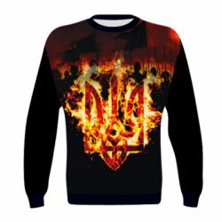 Дитячий 3D світшот Вогняний герб України - PrintSalon