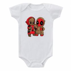 Детский бодик Baby Groot And Deadpool - PrintSalon
