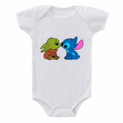 Детский бодик Baby Yoda And Stitch - PrintSalon