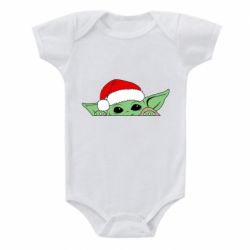 Дитячий бодік Baby Yoda Santa - PrintSalon