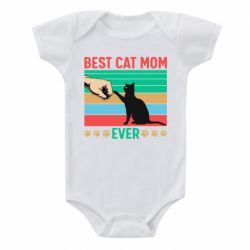 Детский бодик Best cat mom ever - PrintSalon