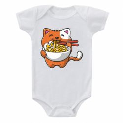Детский бодик Cat and Ramen - PrintSalon