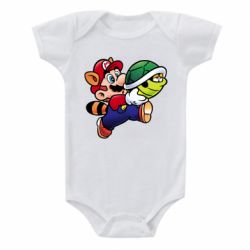 Детский бодик Cute Mario with turtle - PrintSalon