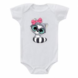 Детский бодик Cute raccoon - PrintSalon