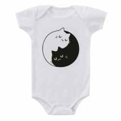 Детский бодик Cute yin yang cats - PrintSalon