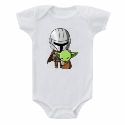 Детский бодик Din Djarin And The Child - PrintSalon