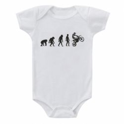 Детский бодик Эволюция мотоциклиста - PrintSalon