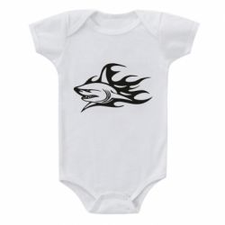 Детский бодик Flaming shark - PrintSalon