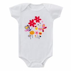 Детский бодик Flowers and Butterflies - PrintSalon