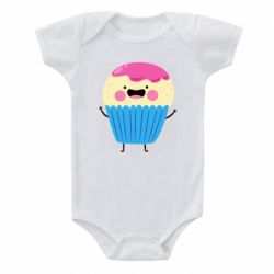 Детский бодик Funny cupcake with smile - PrintSalon