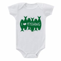 Дитячий бодік I Love Fishing - PrintSalon