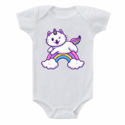 Дитячий бодік Котик-единорог