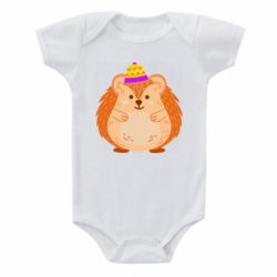 Детский бодик Little hedgehog in a hat - PrintSalon