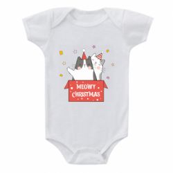 Детский бодик Meowy Christmas ( present box ) - PrintSalon