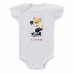 Дитячий бодік Медведик теді на скейті