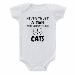 Детский бодик Не любит котов - не доверяй - PrintSalon