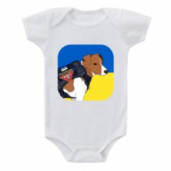 Детский бодик Патрон на фоне флага - PrintSalon