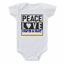 Детский бодик PEACE LOVE UKRAINE - PrintSalon