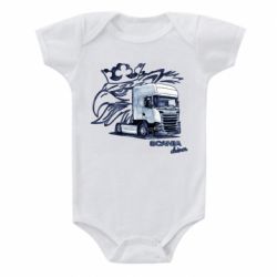 Детский бодик Scania watercolor art - PrintSalon