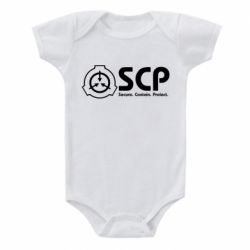 Дитячий бодік SCP logo text - PrintSalon