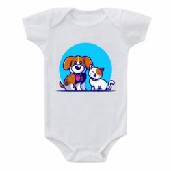 Дитячий бодік Пасик та котик