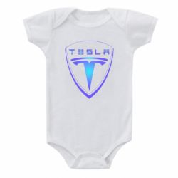 Детский бодик Tesla logo gradient - PrintSalon