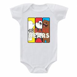 Детский бодик We bare bears collage - PrintSalon