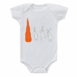 Детский бодик Зайцы возле морковки - PrintSalon